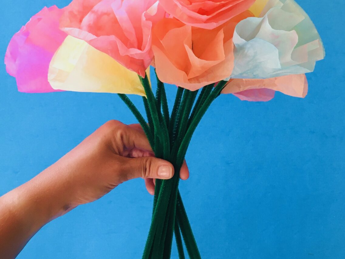 Coffee Filter Flower Craft for Kids