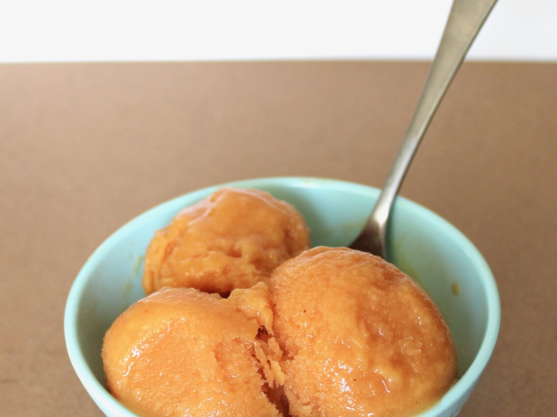 Easy Peach Sorbet