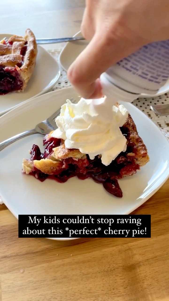 Does pitting cherries seem like a tedious task to you? Have you tried the straw trick to pit them?? So so easy!

{https://www.sixcleversisters.com/how-to-pit-cherries-without-a-cherry-pitter/}

I used our famous olive oil pie crust recipe to make this amazing cherry pie. This pie crust recipe is quick and easy and doesn’t use butter or shortening.

{https://www.sixcleversisters.com/olive-oil-pie-crust/}

I used Sally’s cherry pie recipe - can’t go wrong with this recipe!

{https://sallysbakingaddiction.com/cherry-pie/}

#sixcleversisters #baking #homemade #cherries #cherrypie #freshcherries #pietime #bakeit #recipe #rotd #easyrecipe #dessert #summer #summerfun #homebaking #baker #pie #fruitpie #pierecipe #piecrust