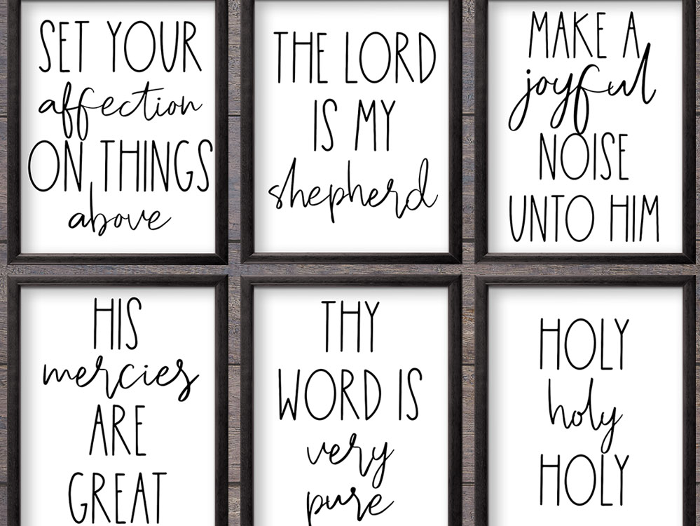 Free Bible Verse Printables {RAE DUNN STYLE}