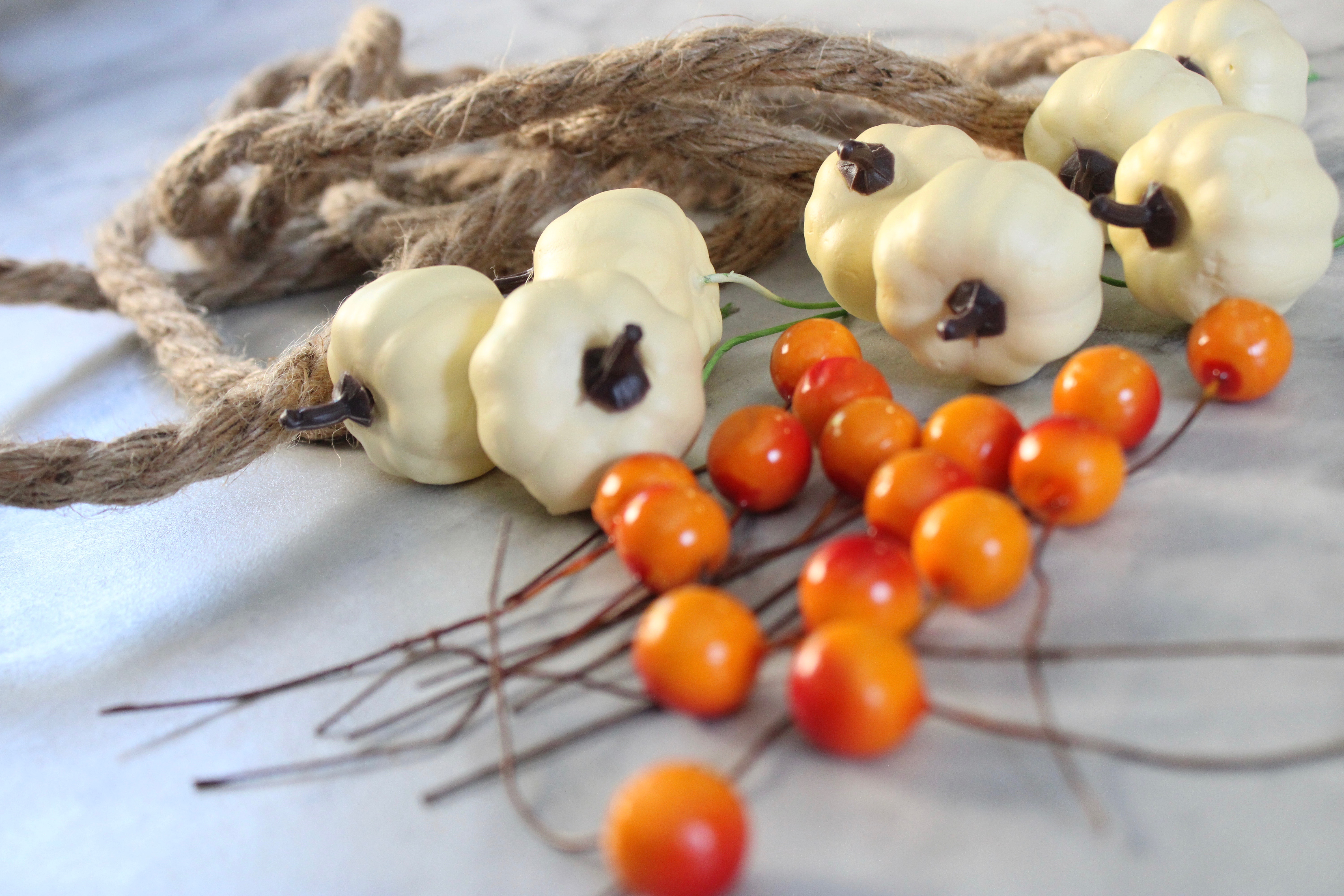 DIY Fall Decor | DIY Pumpkin | DIY Fall Garland | Fall Garland | Pumpkin Decor | Easy Fall Crafts | Easy Fall Decor DIY | Dollar Tree DIY | Six Clever Sisters