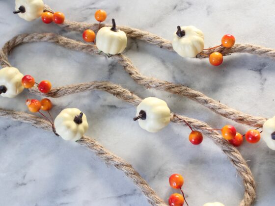 DIY Fall Decor Dollar Tree Pumpkin Garland
