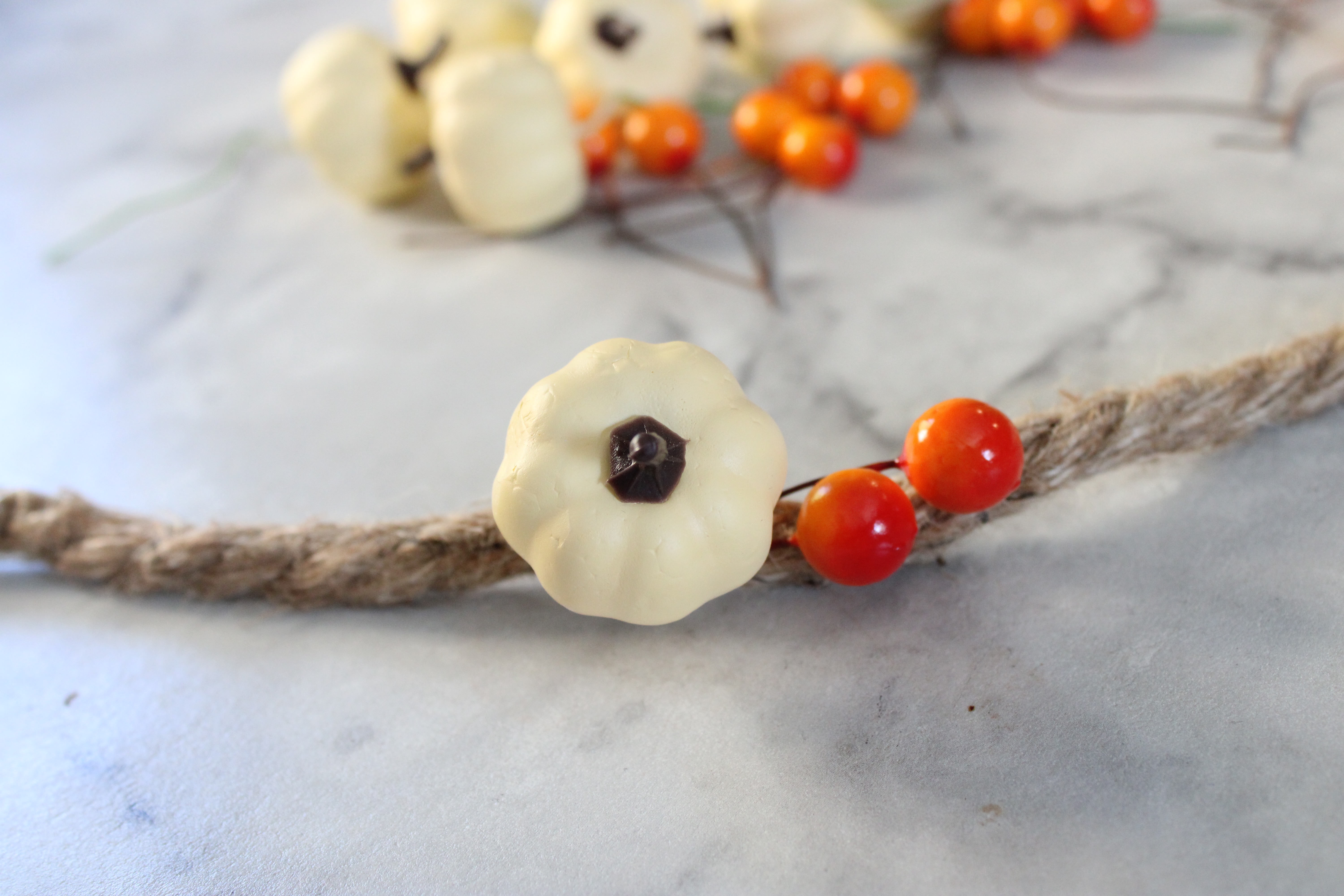 DIY Fall Decor | DIY Pumpkin | DIY Fall Garland | Fall Garland | Pumpkin Decor | Easy Fall Crafts | Easy Fall Decor DIY | Dollar Tree DIY | Six Clever Sisters