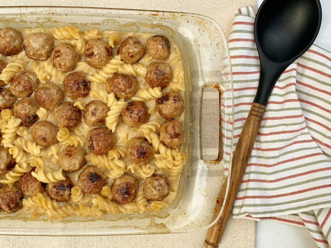 Swedish Meatball Pasta Bake