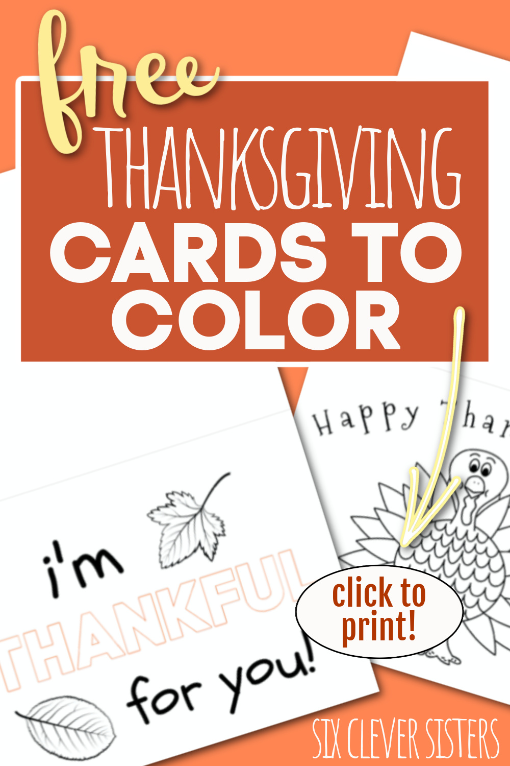 free printable thanksgiving card to color | free printable coloring pages thanksgiving | thanksgiving coloring pages | thanksgiving coloring sheets | thanksgiving coloring pages for toddlers | thanksgiving coloring pages for kids | thanksgiving coloring pages printable | six clever sisters