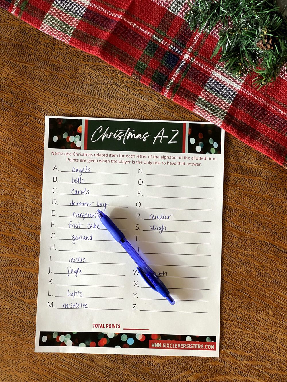 Printable Christmas Games {Set of 3} - Six Clever Sisters