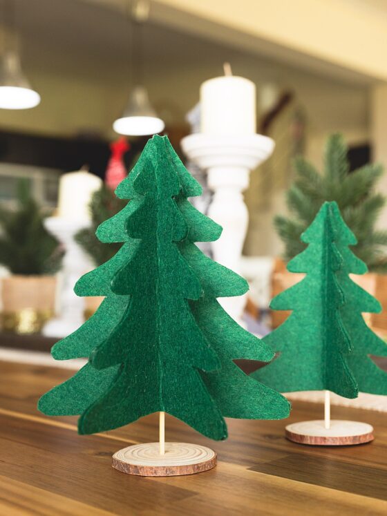 DIY Felt Christmas Trees (with free printable template!)