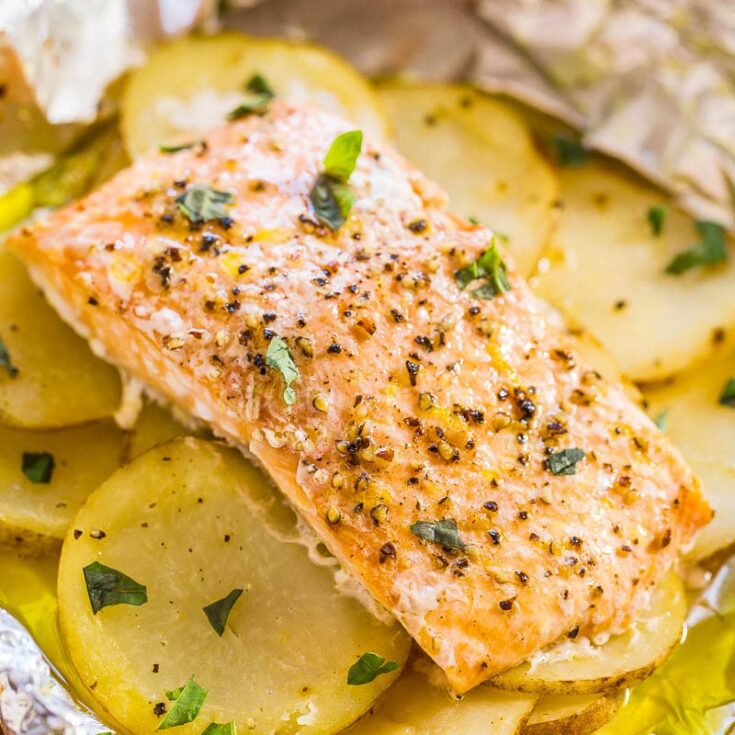 Image for Easy Salmon and Potato Foil Packets