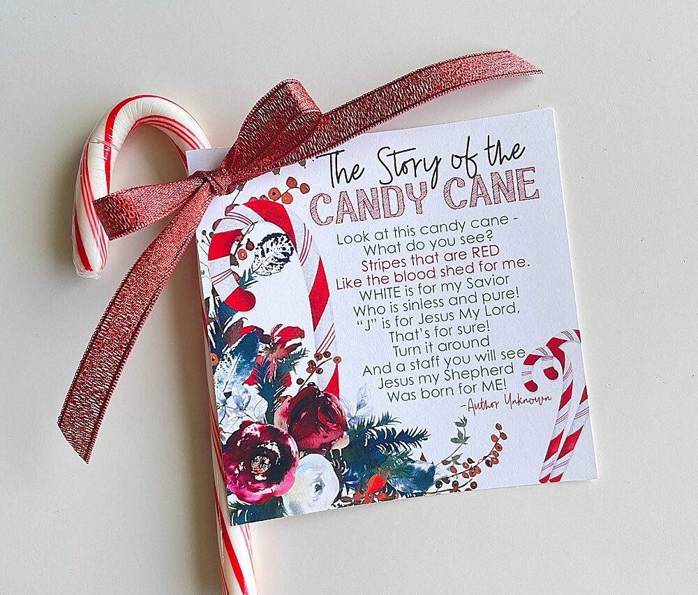 The Story of the Candy Cane with Printable Tags