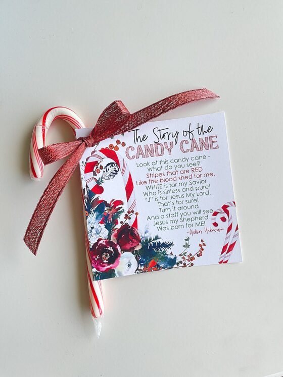 The Story of the Candy Cane with Printable Tags