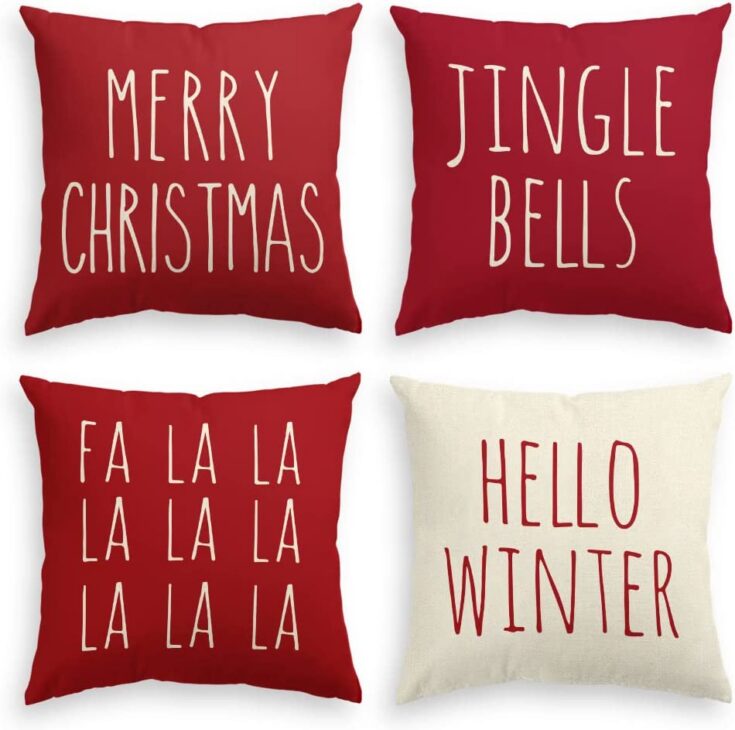 Christmas Pillow Covers | Christmas Pillow Covers 18 x 18 | Amazon Christmas Pillow Covers | Christmas Pillow Covers Amazon | Christmas Pillow Covers Living Rooms | Christmas Home Decor | Christmas Home Decor Ideas | Christmas Home Decor Living Room | Did you know adding a Christmas pillow cover to a pillow you already have is an easy way to add some Christmas decor to your home? Add some cute Christmas decor for cheap with these adorable pillows! #christmas #holiday #home #homedecor #christmas2022 #christmasdecor