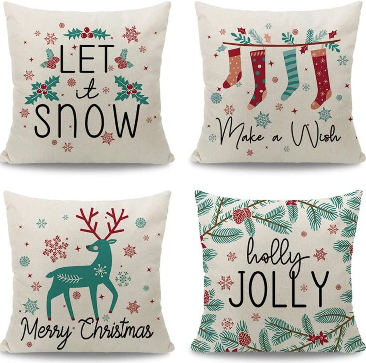Christmas Pillow Covers | Christmas Pillow Covers 18 x 18 | Amazon Christmas Pillow Covers | Christmas Pillow Covers Amazon | Christmas Pillow Covers Living Rooms | Christmas Home Decor | Christmas Home Decor Ideas | Christmas Home Decor Living Room | Did you know adding a Christmas pillow cover to a pillow you already have is an easy way to add some Christmas decor to your home? Add some cute Christmas decor for cheap with these adorable pillows! #christmas #holiday #home #homedecor #christmas2022 #christmasdecor