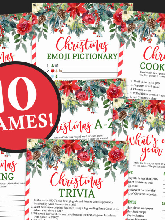 Printable Christmas Games for Parties