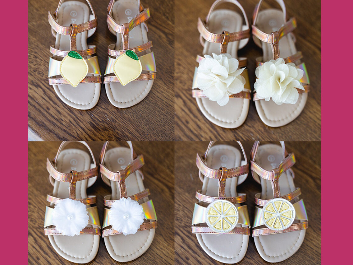 Girls Shoes with DIY Interchangeable Embellishments