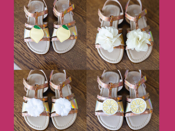 Girls Shoes with DIY Interchangeable Embellishments