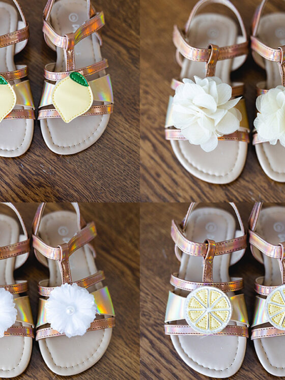 Girls Shoes with DIY Interchangeable Embellishments