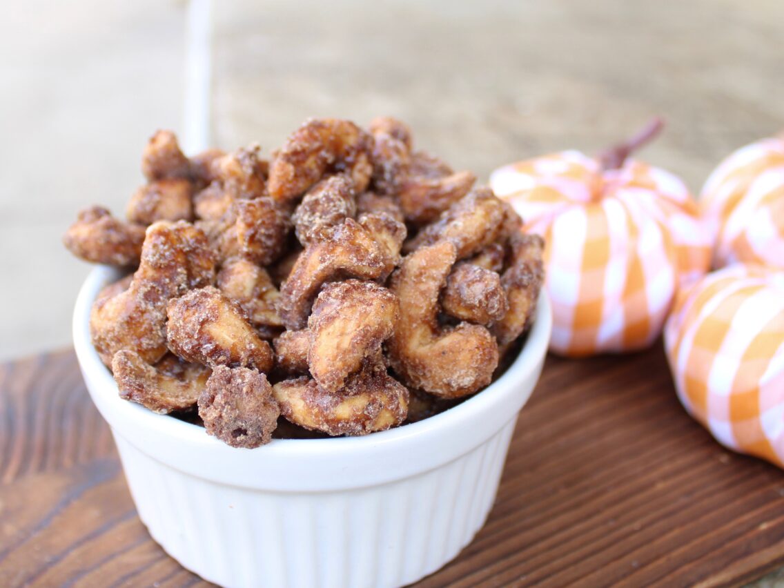 Easy Pumpkin Spice Candied Nuts