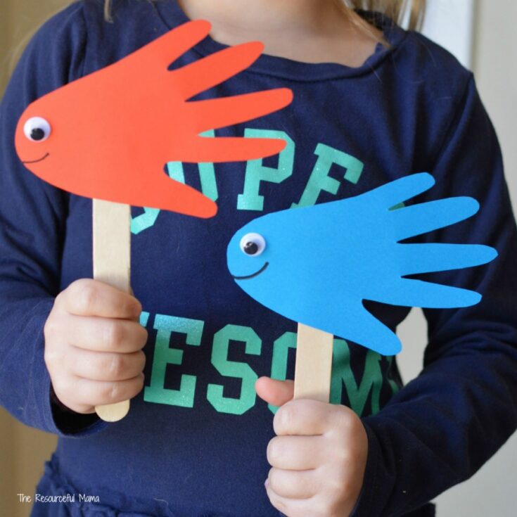 Image for Red Fish Blue Fish Handprint Puppets