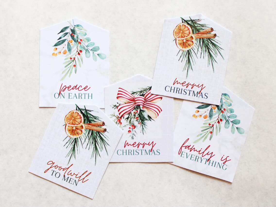 Printable Christmas Tags – BIG BUNDLE of 15 Styles!