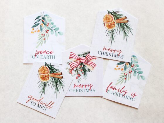 Printable Christmas Tags – BIG BUNDLE of 15 Styles!