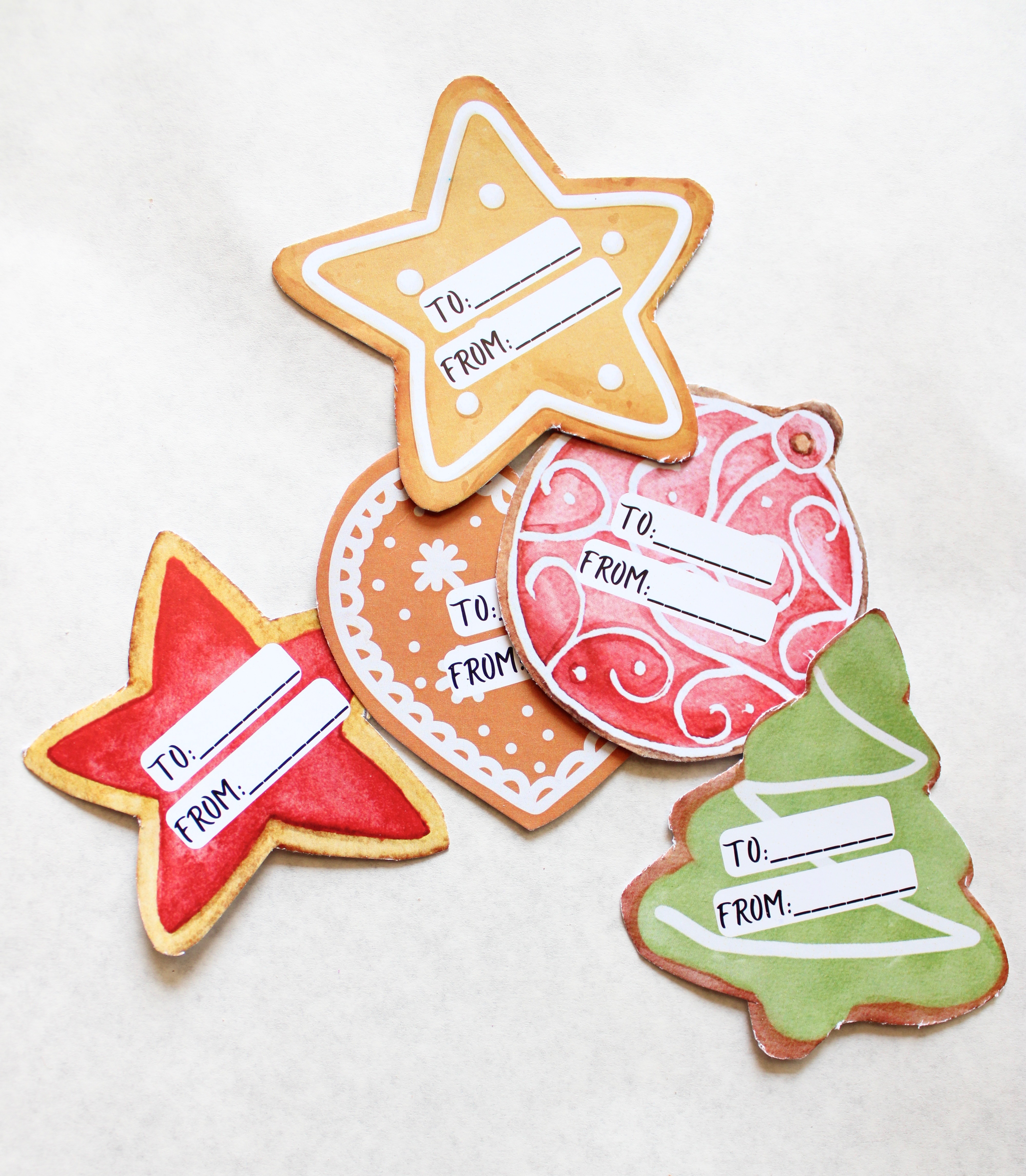 printable Christmas cookie tags