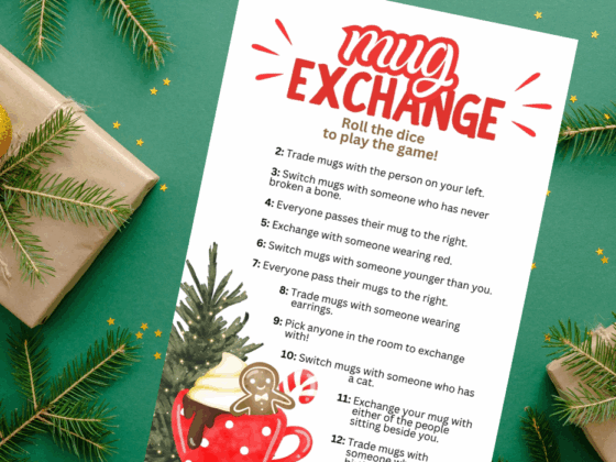 Free Printable Christmas Mug Exchange Game