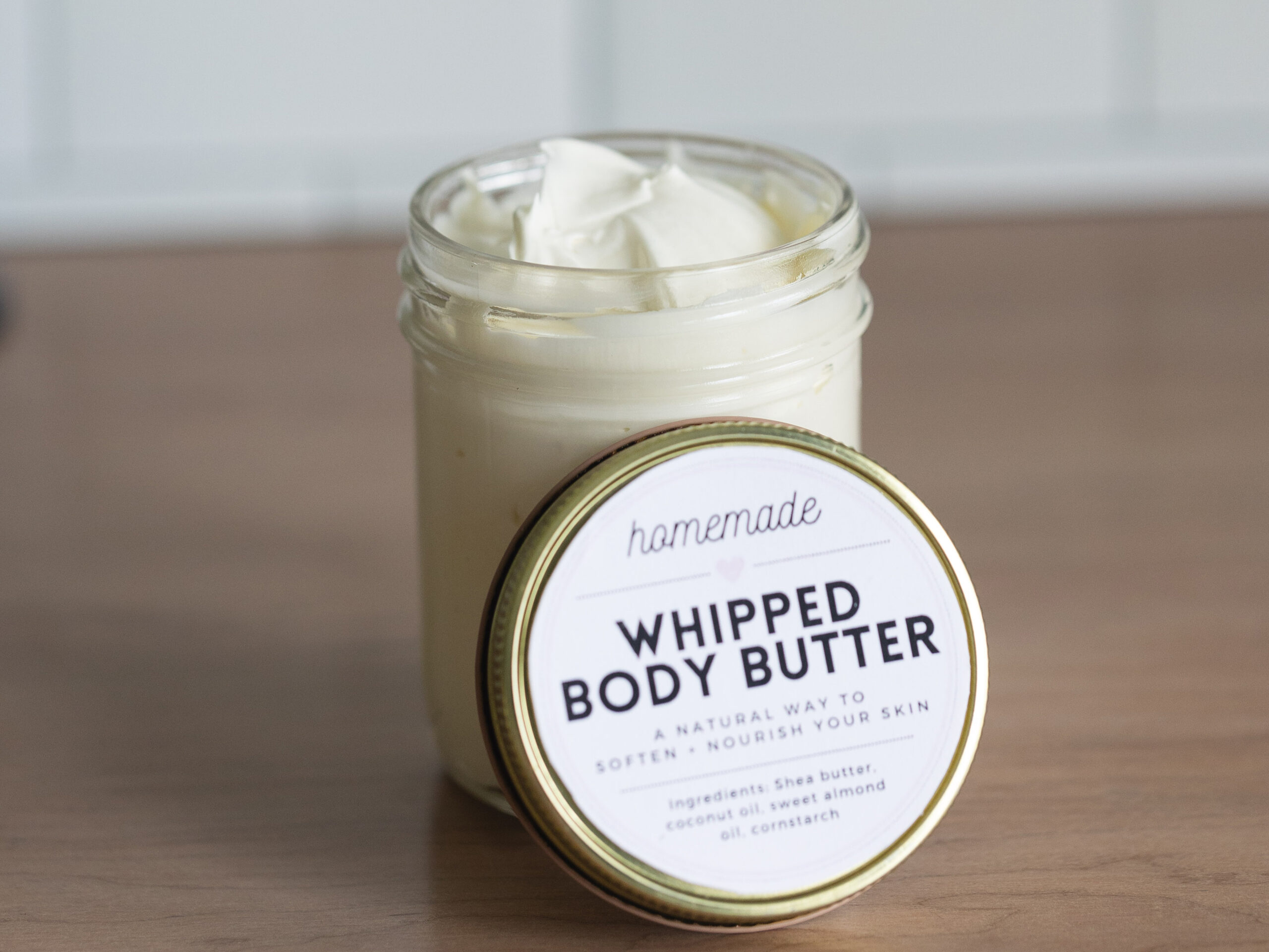 Whipped Body Butter with label template