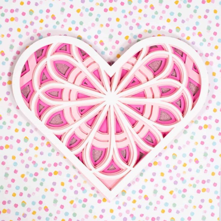 Image for Layered Heart Mandala for a Birthday Card