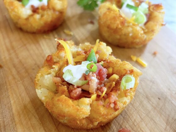 Loaded Tater Tot Cups