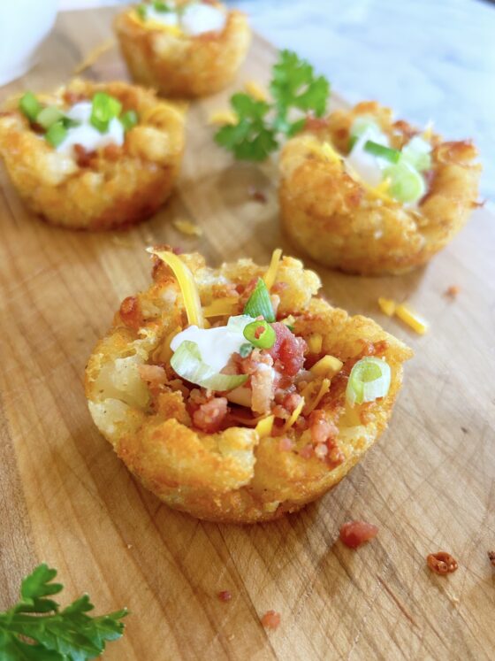 Loaded Tater Tot Cups