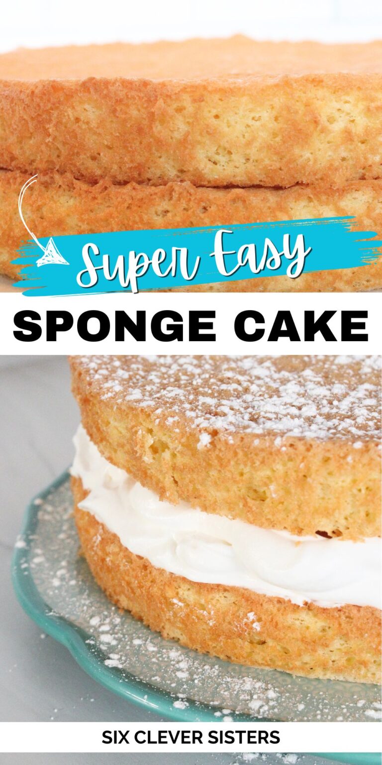 The Best Simple and Easy Sponge Cake Recipe - Six Clever Sisters