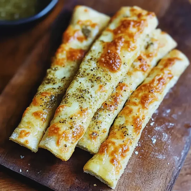 Image for Quick Sourdough Cheesy Breadsticks Recipe with Discard