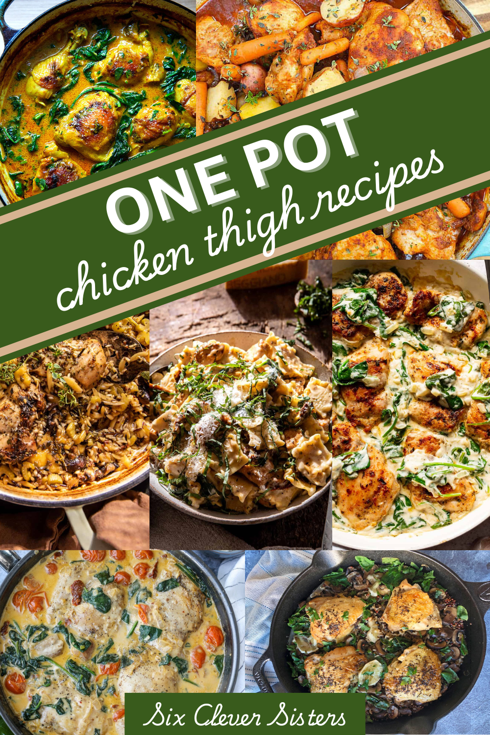 Chicken Thigh One Pot Meal | Easy Chicken Thigh One Pot Meal | Chicken Thigh Recipes One Pot Meal | One Pot Dishes With Chicken Thighs | Chicken Thigh One Pot Dinner | Chicken Thigh One Pot Recipes | Chicken Thigh One Pot Meals | One Pot Chicken Thigh Meals | Looking for some easy dinner recipes with chicken thighs? We've got a great list for you, and they are one pot meals which makes prep and cleanup that much easier! #chicken #dinner #onepot #dutchoven #easyrecipes #chickenrecipes #recipeoftheday