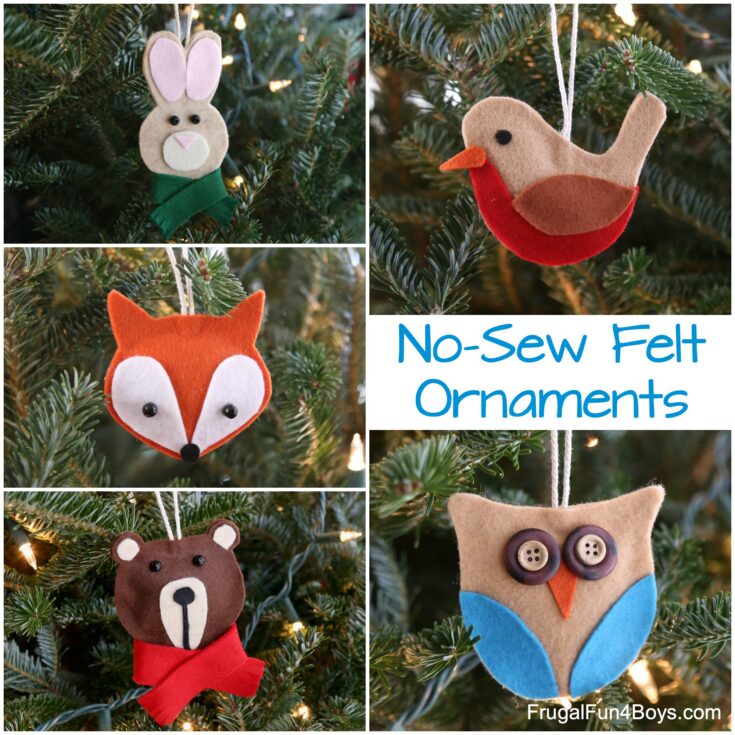 Image for No-Sew Felt Woodland Animal Christmas Ornaments
