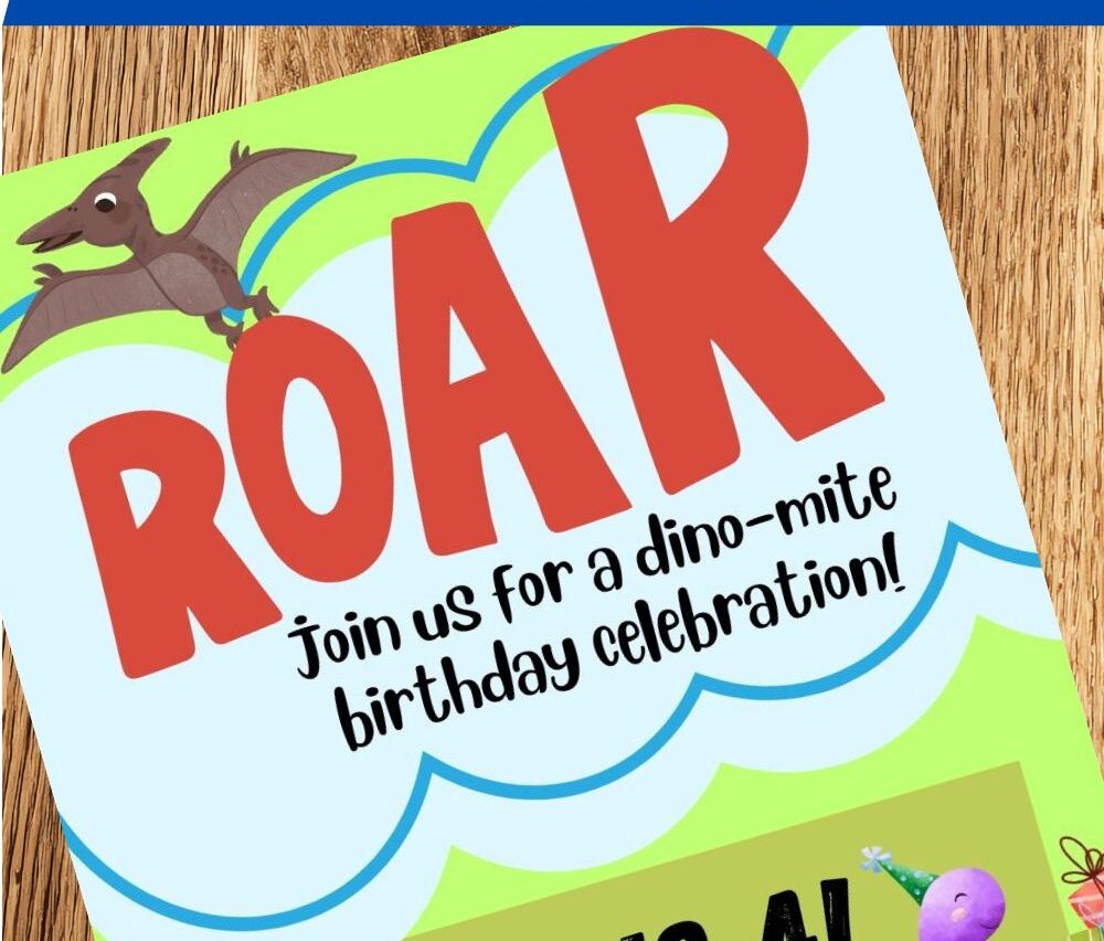 Free Printable Dinosaur Birthday Party Invitation