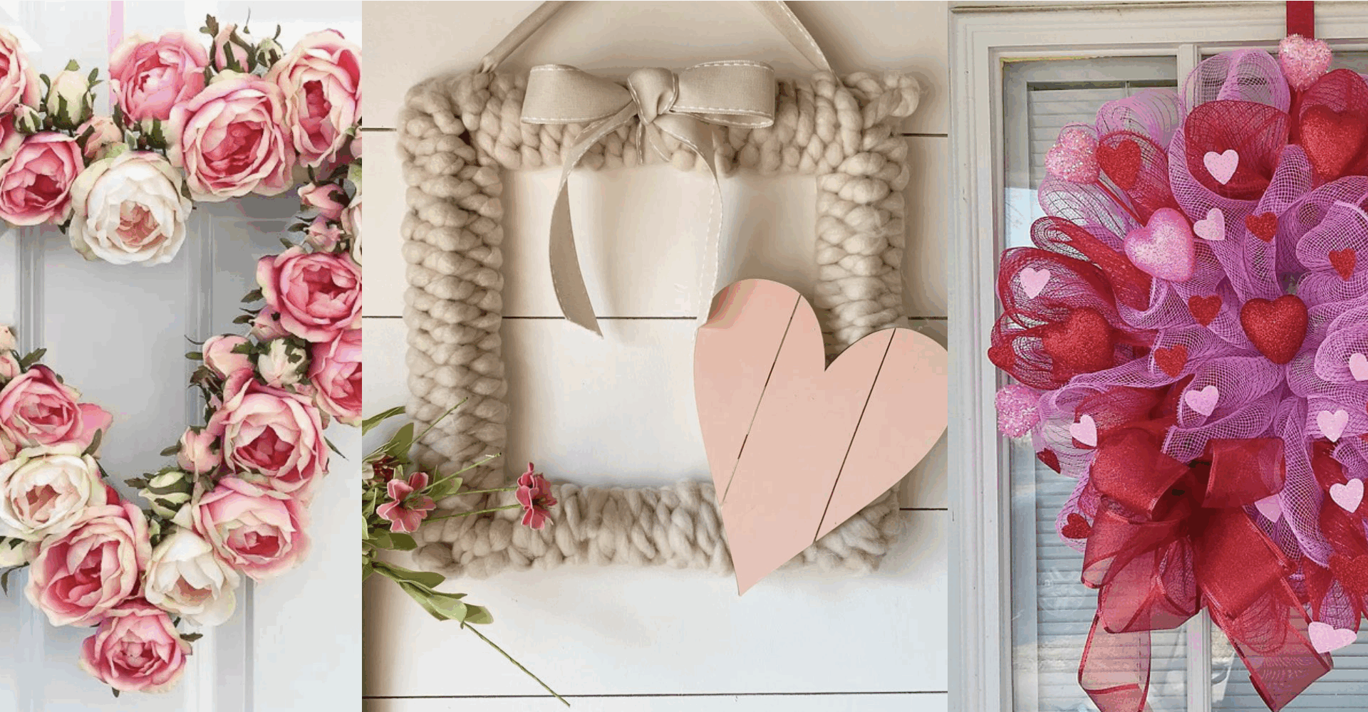 Easy and Pretty Valentines Day DIY Wreath Ideas
