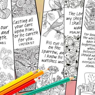 Free Printable Christmas Bookmarks to Color (5 Designs!)