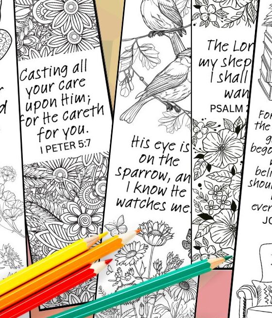 Free Printable Bible Verse Bookmarks to Color