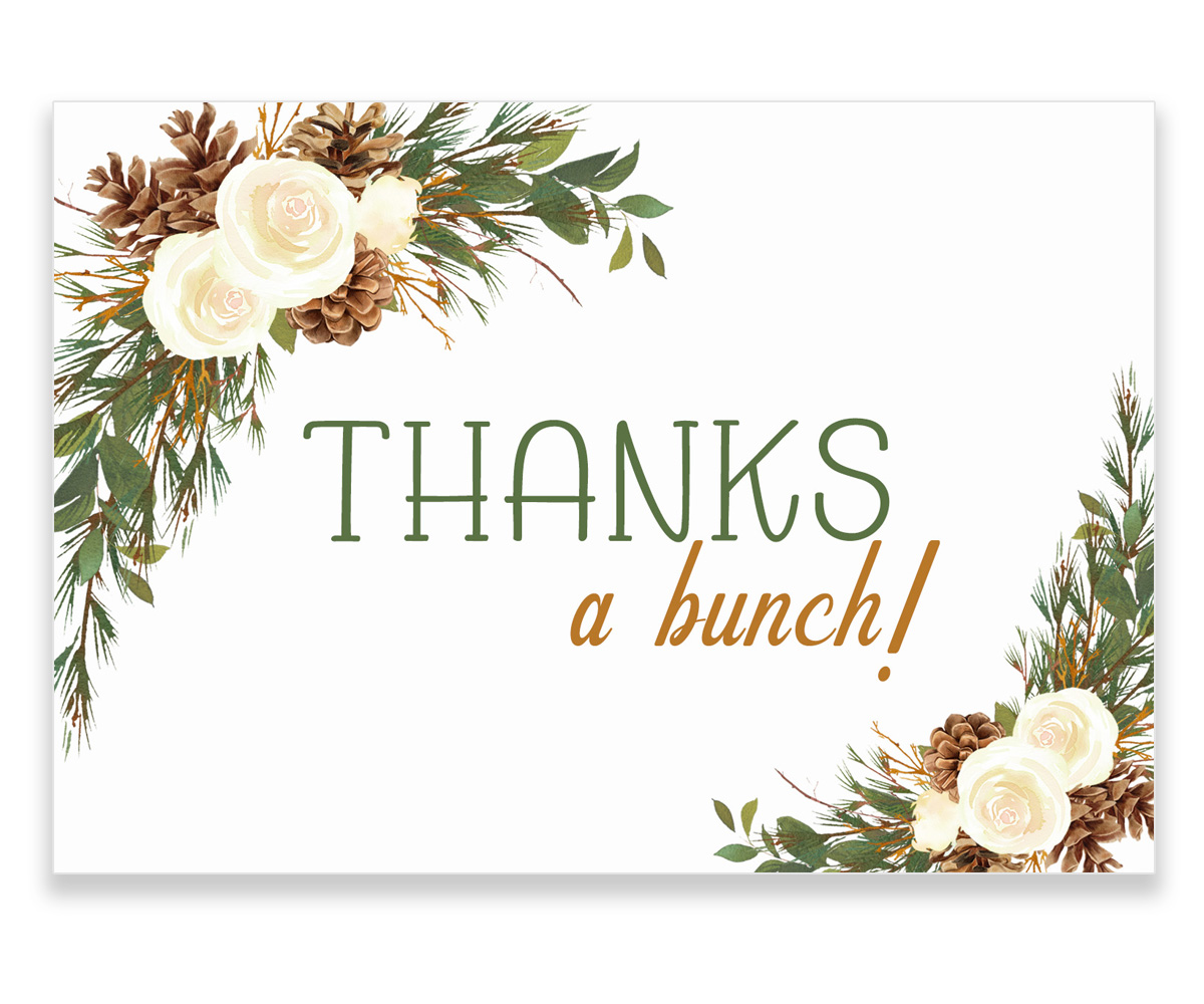 Free printable Christmas thank you cards you can download and print at home—perfect for holiday thank you notes and Christmas gifts.