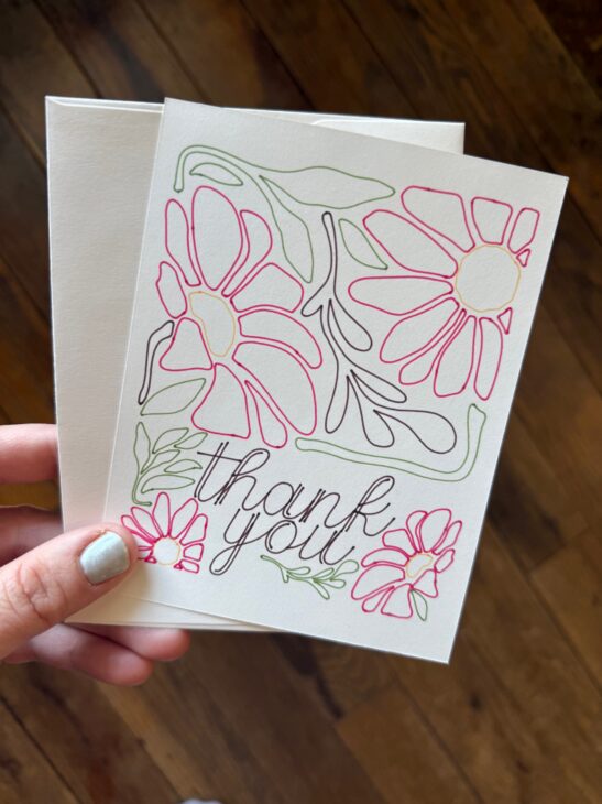 Cricut Pens | Cricut Craft | Thank You Card | Easy Cricut Craft 