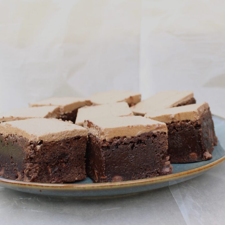 Mocha Brownies with Creamy Frosting