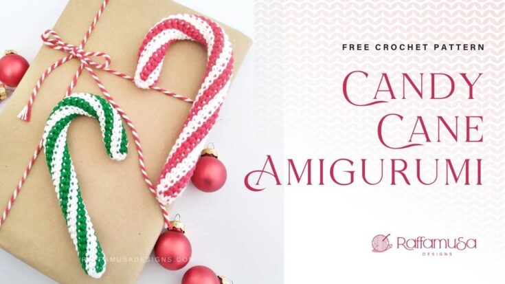 Image for Candy Cane Amigurumi Ornament 