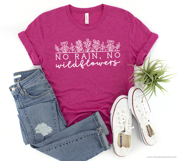 Image for Free "No Rain, No Wildflowers" SVG Cut File