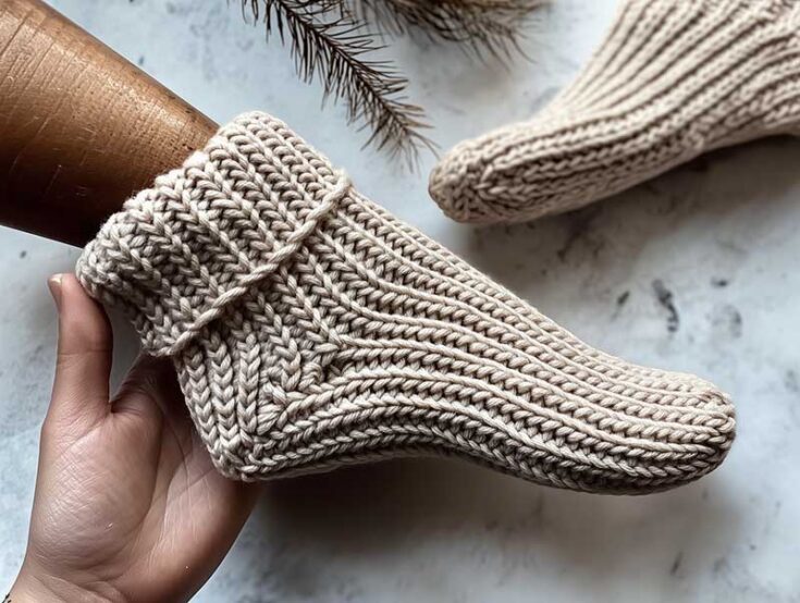 Image for Crochet Flat Slippers Pattern