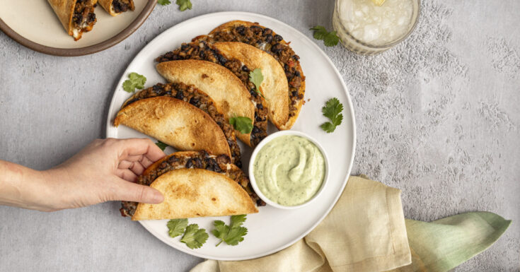 Image for Crispy Baked Ground Turkey Tacos with Avocado Sauce