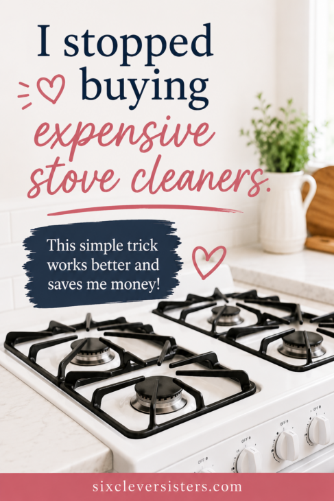 Best degreaser for kitchen stove, Shiny white gas stovetop after deep cleaning with homemade degreaser