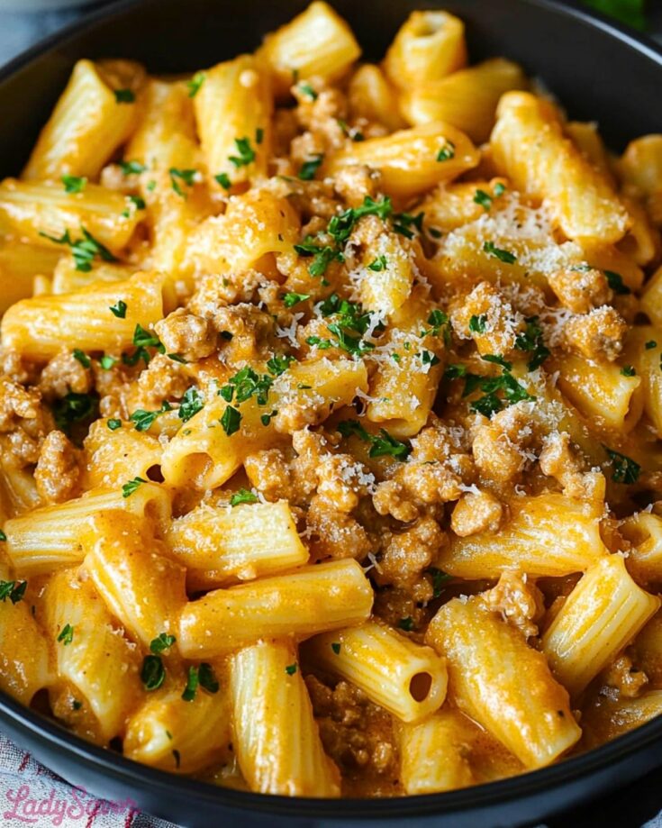 Image for Cheesy Ground Turkey Pasta 