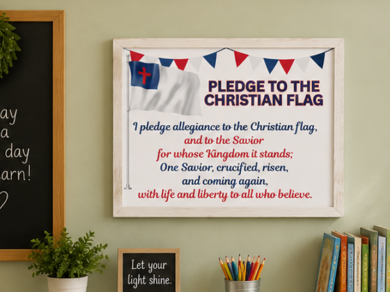 Free Printable Pledge Allegiance to the Christian Flag