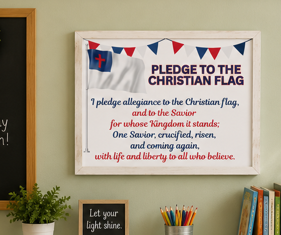 Free Printable Pledge Allegiance to the Christian Flag