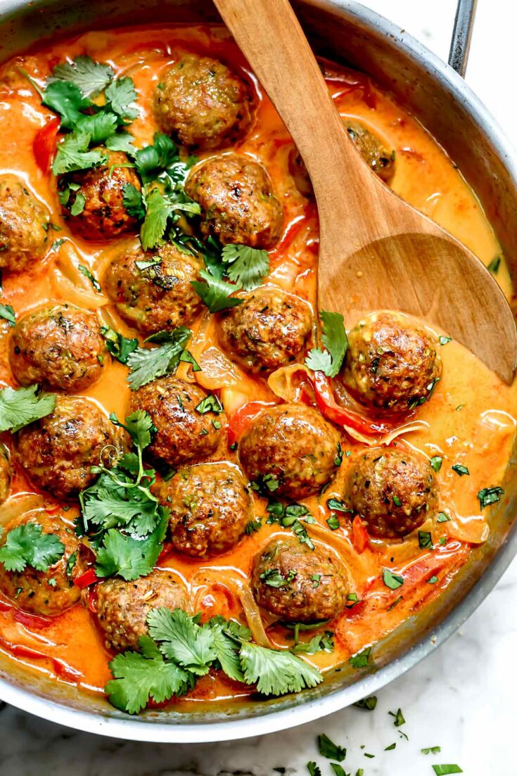 Image for Thai Turkey Meatballs In Coconut Red Curry Sauce